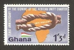 Stamps Ghana -  anivº de la unidad africana