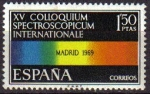 Sellos de Europa - Espa�a -  ESPAÑA 1969 1924 Sello Nuevo XV Colloquium Spectroscopicum Intenacionale Madrid c/señal charnela