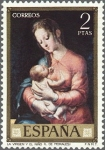 Stamps Spain -  ESPAÑA 1970 1966 Sello Nuevo Dia del Sello Luis de Morales El Divino La Virgen y el niño c/charnela