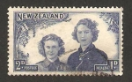 Stamps New Zealand -  Princesas Margaret y Elizabeth 