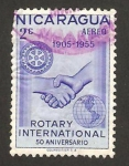 Sellos del Mundo : America : Nicaragua : 50 anivº  rotary international