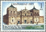 Stamps Spain -  ESPAÑA 1973 2154 Sello Nuevo Hispanidad. Nicaragua Catedral de León