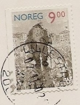 Sellos del Mundo : Europe : Norway : Un Troll en Oslo - de las ilustraciones de Th. Kittelsen