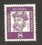 Stamps Germany -  Berlin - johannes gutenberg