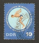 Stamps Germany -  campeonato mundial de pentahlon moderno, natacion