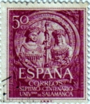 Stamps Spain -  VII centenario universidad de Salamanca