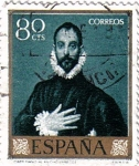 Stamps Spain -  El Greco El caballero de la mano en el pecho