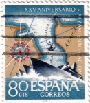 Stamps Spain -  XXV aniversario alzamiento nacional