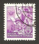 Stamps Germany -  123 - mujer telegrafista