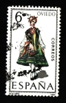 Stamps Spain -  Traje Tipico (OVIEDO )