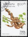 Stamps Laos -  Fauna