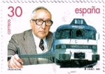 Stamps Spain -  Tren Talgo. Centenario del nacimiento de Alejandro Goicoechea