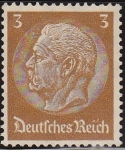 Stamps Germany -  Deutsches Reich 1933 Scott 416 Sello Nuevo 85 Cumpleaños de Von Hindenburg 3 Michel513 Alemania Alle