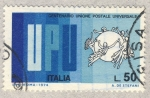 Stamps Italy -  Centenario union postal universal