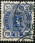 Sellos del Mundo : Europe : Finland : Escudo.Valor en PEN