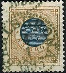 Sellos de Europa - Suecia -  Tipo de 1872-85 (cifra y emblema con una trompeta postal impresa en el dorso)