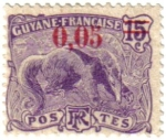 Stamps French Guiana -  Flora y fauna de la Guayana Francesa.