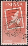 Stamps Spain -  ESPAÑA 1961 1349 Sello Día Mundial del Sello Paloma de la Paz usado Yvert1022