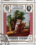 Sellos de Asia - Yemen -  1969 Vida de Cristo: El buen samaritano. Domenico Fetti