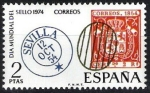 Sellos de Europa - Espaa -  Dia mundial del sello.  Parrilla y fechador de Sevilla.