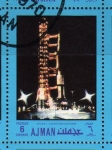 Sellos de Asia - Emiratos �rabes Unidos -  1970 Ajman:  Saturno 5 en la plataforma de lanzamiento