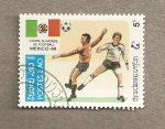 Stamps Laos -  Copa del mundo fútbol