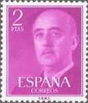 Sellos de Europa - Espaa -  ESPAÑA 1955 1158 Sello Nuevo General Franco 2pts