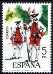 Sellos de Europa - Espaa -  Uniformes militares. Fusilero del Regimiento de Vitoria, año 1766.