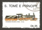 Sellos de Africa - Santo Tom y Principe -  ferrocarril ruso