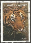 Stamps So Tom and Prncipe -  tigre