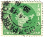 Stamps India -  Mapa de India