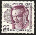 Stamps : Europe : Austria :  josef matthias hauer, musico y filosofo, 100 años de su nacimiento