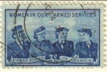 Stamps United States -  USA 1952 Scott 1013 Sello Mujeres de la Infantería de Marina, Ejercito, Armada y Fuerza Aérea usado