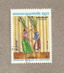Stamps Asia - Cambodia -  Danza folklorica