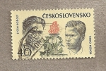 Sellos de Europa - Checoslovaquia -  25 Aniv. de la Revolución comunista y la milicia