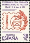 Sellos de Europa - Espaa -  ESPAÑA 1984 2755 Sello Nuevo 53º Congreso Federacion Internacional Filatelia Emblema FIP