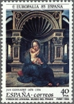 Stamps Spain -  ESPAÑA 1985 2779 Sello Nuevo Europalia 85 Virgen de Lovaina (Jan Gossaert)