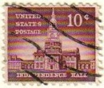 Stamps United States -  USA 1954 Scott 1044 Sello Edificio Independence Hall Filadelfia usado