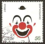 Stamps Germany -  2080 - Europa, el circo, cabeza de payaso