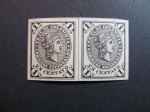Stamps : America : Colombia :  Bloque de dos, 1 c. 1881