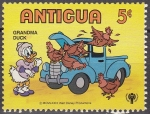 Sellos de America - Antigua y Barbuda -  Antigua 1980 Scott567 Sello Nuevo Disney Transporte Abuela Pato