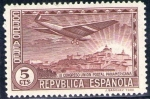 Stamps Spain -  ESPAÑA 1931 614 Sello Nuevo Congreso Union Postal Panamericana Avion Vista de Madrid 5c