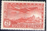 Sellos de Europa - Espa�a -  ESPAÑA 1931 616 Sello ** Congreso Union Postal Panamericana Avion Vista de Madrid 25c