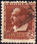 Stamps Spain -  ESPAÑA 1932 662 Selloº  Personajes Vicente Blasco Ibañez 2c República Española