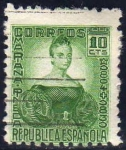 Sellos del Mundo : Europe : Spain : ESPAÑA 1933 682 Sello º Personajes Mariana Pineda 10c República Española