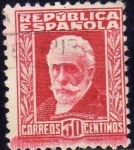 Stamps Spain -  ESPAÑA 1931 658 Sello Pablo Iglesias 30c Usado c/numero de control al dorso República Española