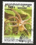 Stamps Cambodia -  fauna marina, pulpo