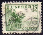 Stamps Spain -  ESPAÑA 1940 918 Sello Rodrigo Diaz de Vivar. El Cid 15c usado