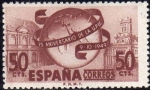 Stamps Spain -  ESPAÑA 1949 1063 Sello Nuevo Aniv. Union Postal Universal Globo Terraqueo 50c