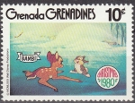 Sellos del Mundo : America : Grenada : GRENADA GRENADINES 1980 Scott 417 Sello Nuevo Disney Escenas de Bambi 10c